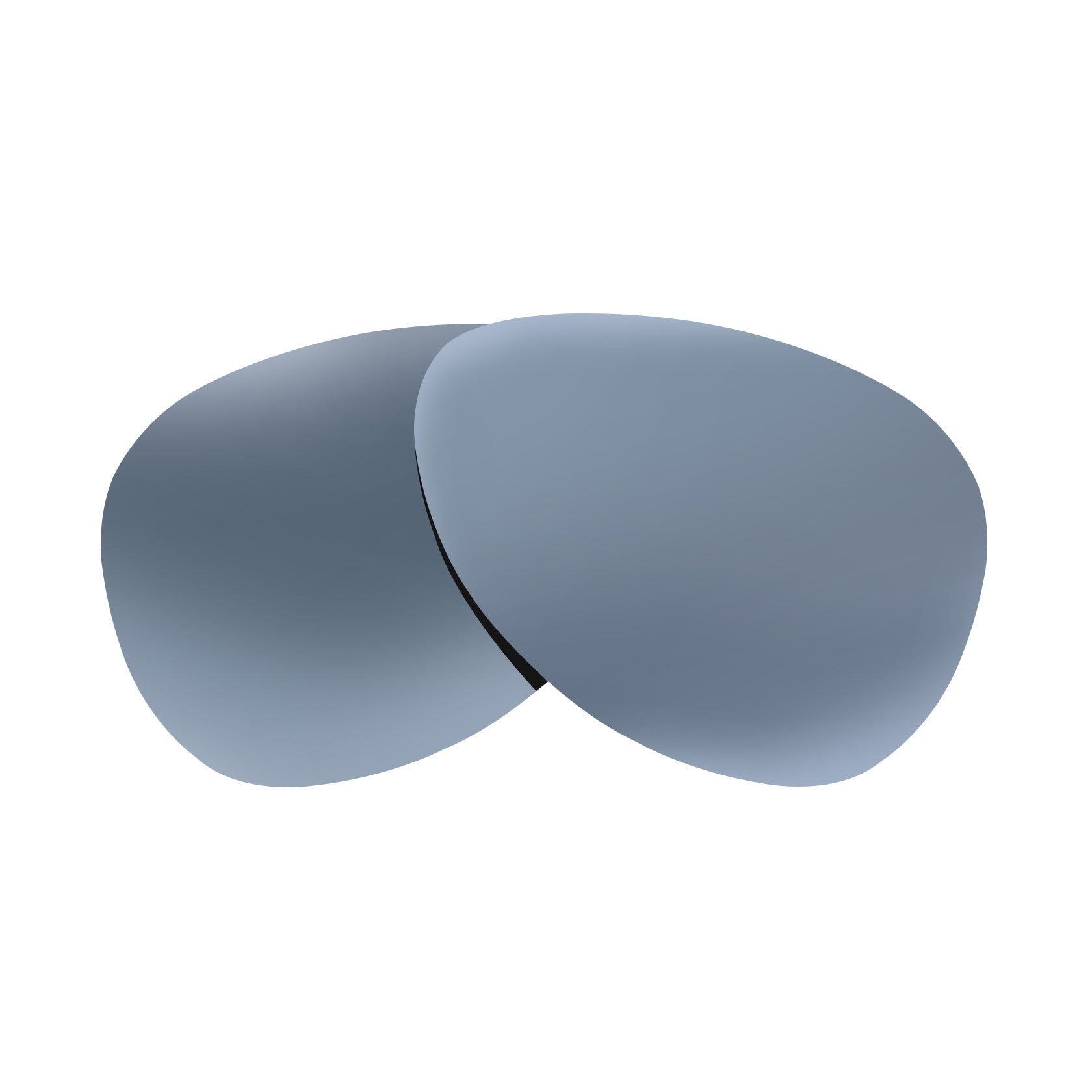 Oakley Break Point OO9168 replacement lenses by funreplace Titanium Silver mirrored polarized