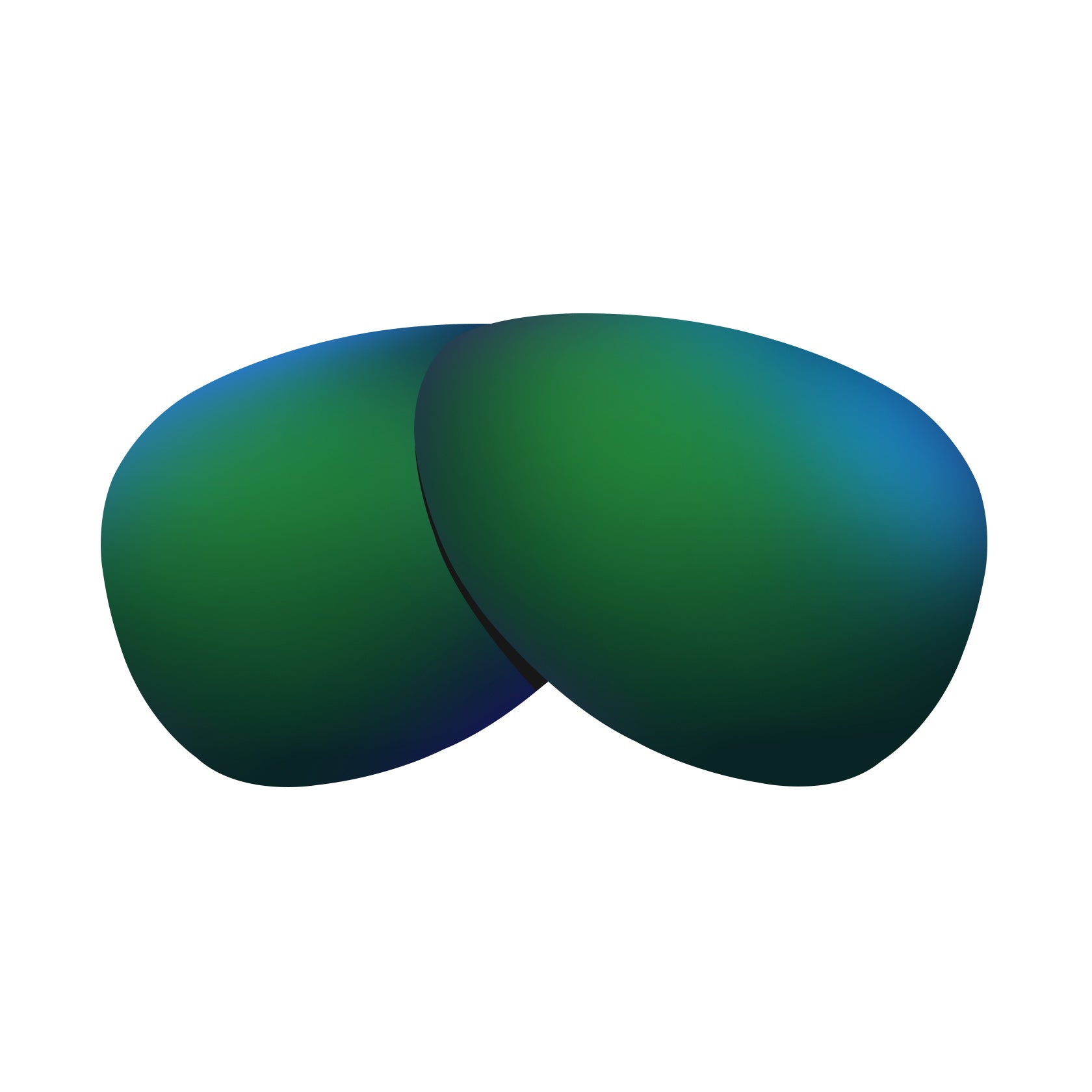 Oakley Break Point OO9168 replacement lenses by funreplace Emerald Green mirrored polarized