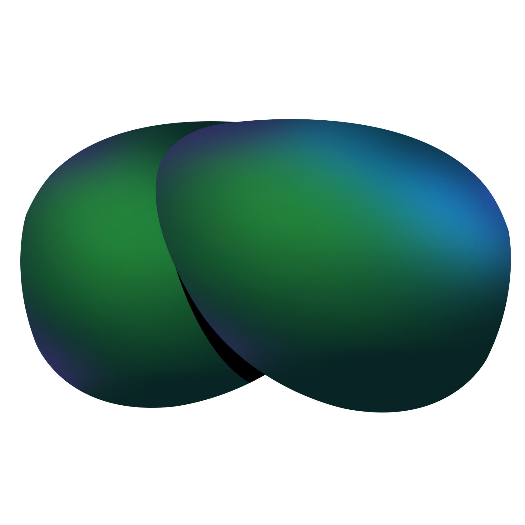 Ray-Ban RB4312 57mm replacement lenses by funreplace Emerald Green mirrored polarized
